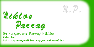 miklos parrag business card