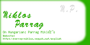 miklos parrag business card